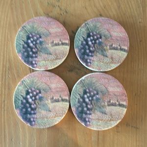 Thirsty Stone Natural Solid Sandstone coasters set of 4 with cork backing